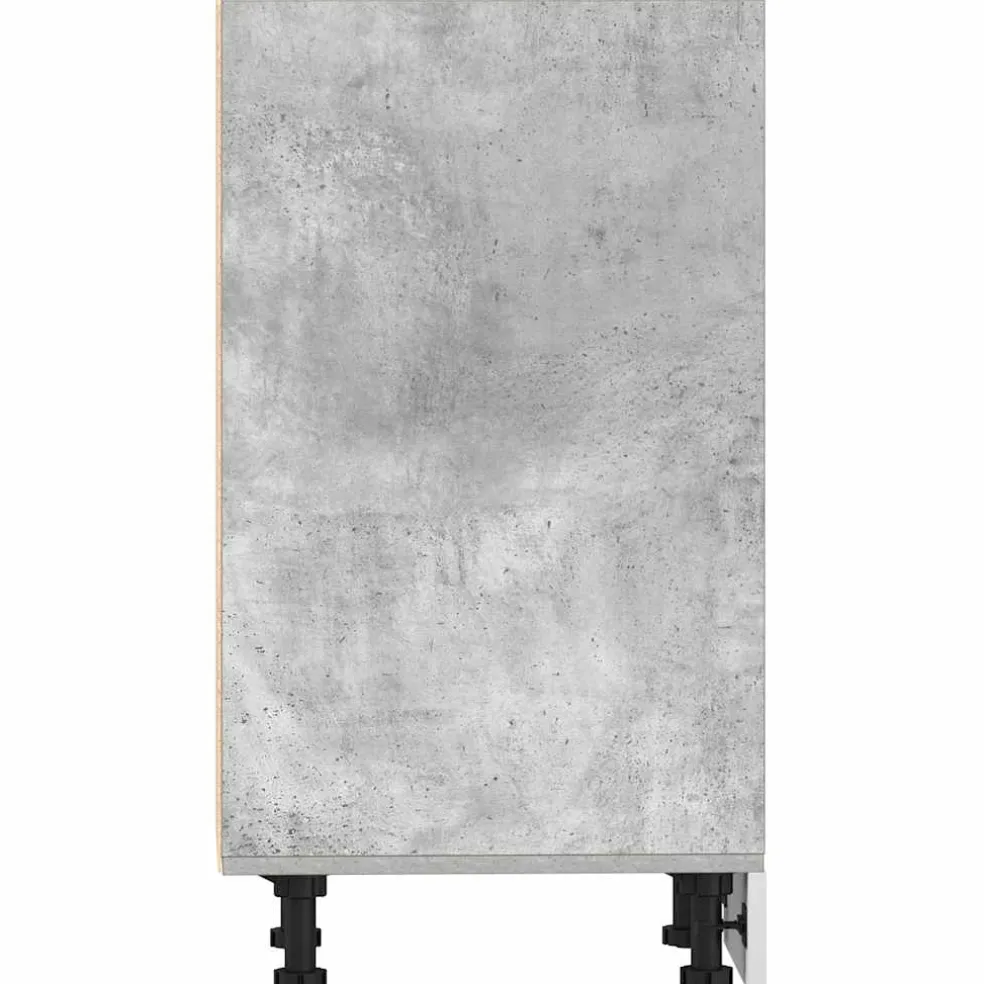 vidaXL Onderkast Riga 20x44,5x81,5 cm bewerkt hout betongrijs