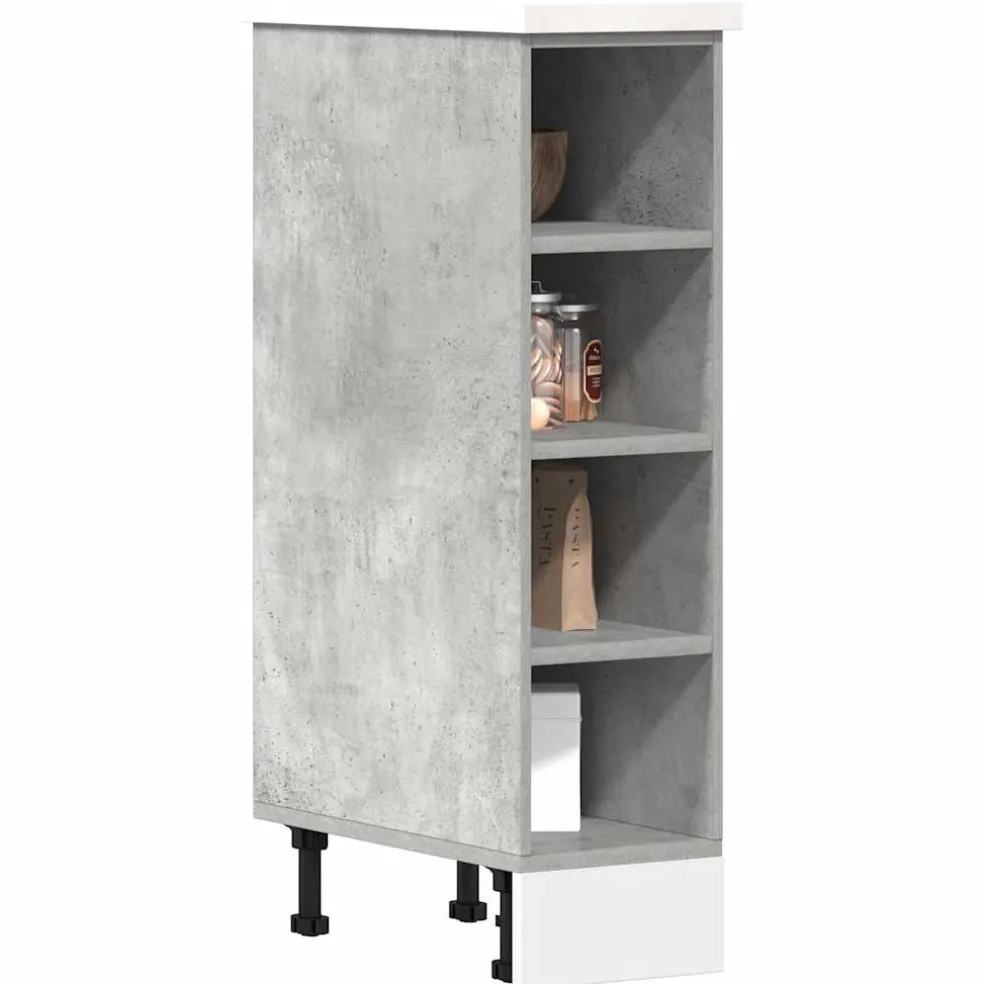 vidaXL Onderkast Riga 20x44,5x81,5 cm bewerkt hout betongrijs