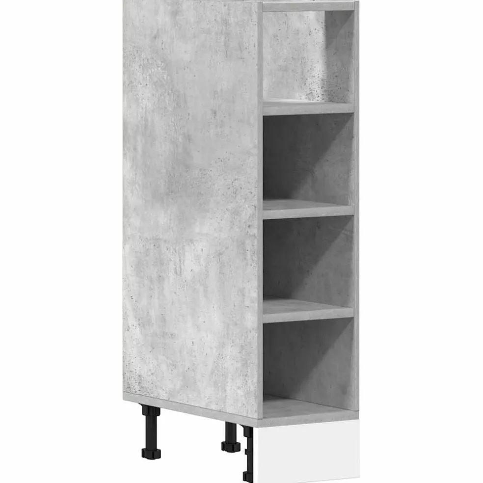 vidaXL Onderkast Riga 20x44,5x81,5 cm bewerkt hout betongrijs