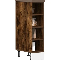 vidaXL Onderkast Riga 20x44,5x81,5 cm bewerkt hout gerookt eikenkleurig
