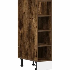 vidaXL Onderkast Riga 20x44,5x81,5 cm bewerkt hout gerookt eikenkleurig