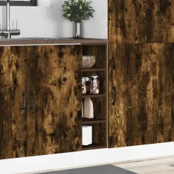 vidaXL Onderkast Riga 20x44,5x81,5 cm bewerkt hout gerookt eikenkleurig