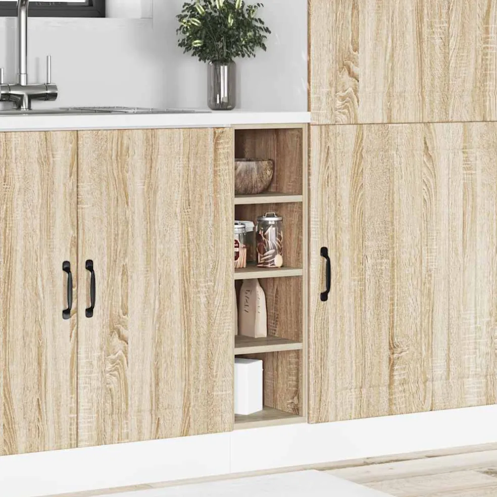 vidaXL Onderkast 20x44,5x81,5 cm bewerkt hout sonoma eikenkleurig