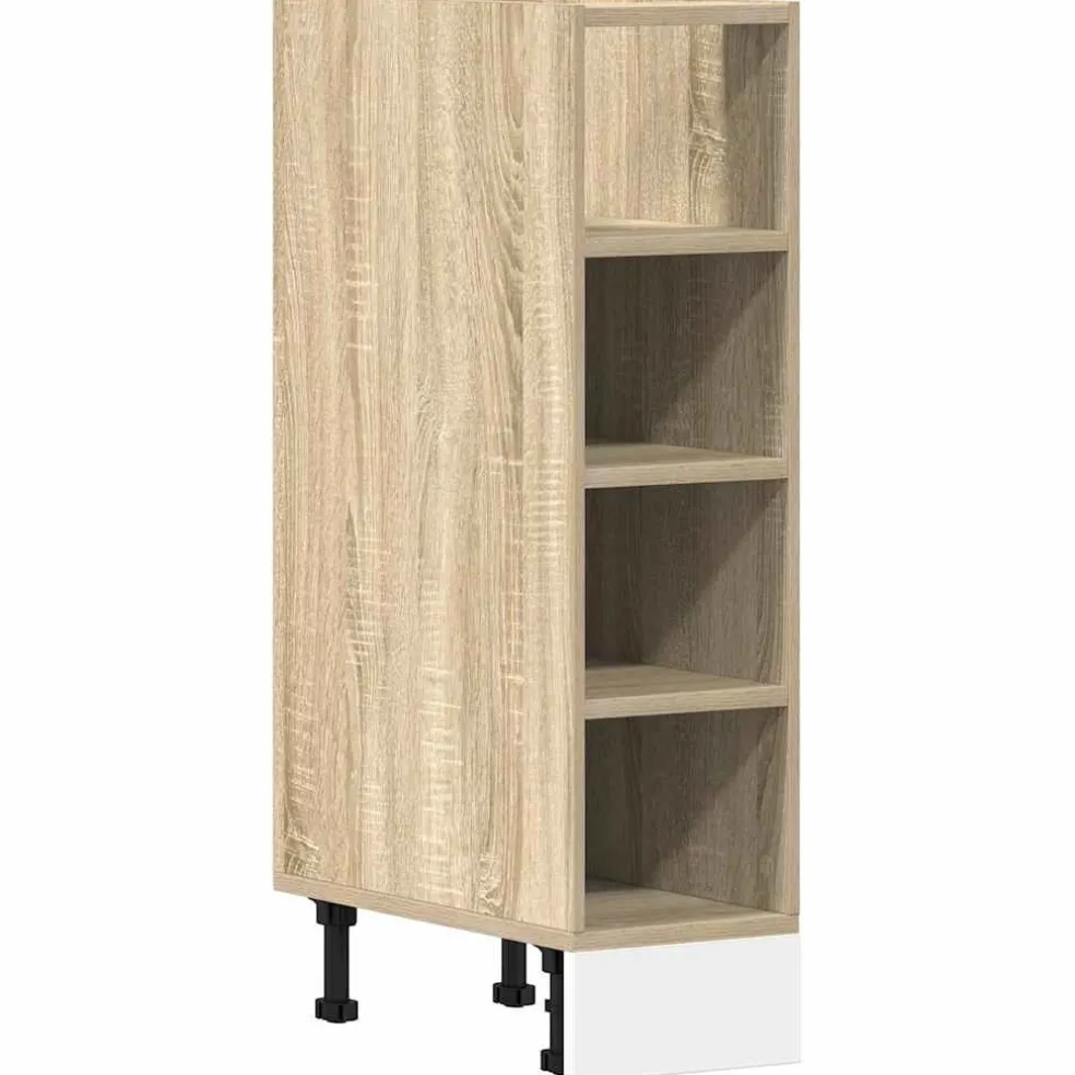 vidaXL Onderkast 20x44,5x81,5 cm bewerkt hout sonoma eikenkleurig