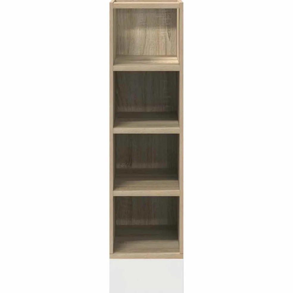 vidaXL Onderkast 20x44,5x81,5 cm bewerkt hout sonoma eikenkleurig