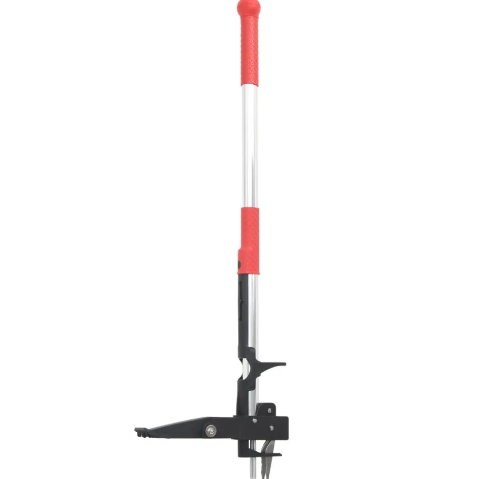 vidaXL Onkruidsteker 99,5 cm geanodiseerd aluminium rood en zilver
