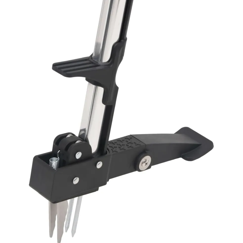 vidaXL Onkruidsteker 99,5 cm geanodiseerd aluminium rood en zilver