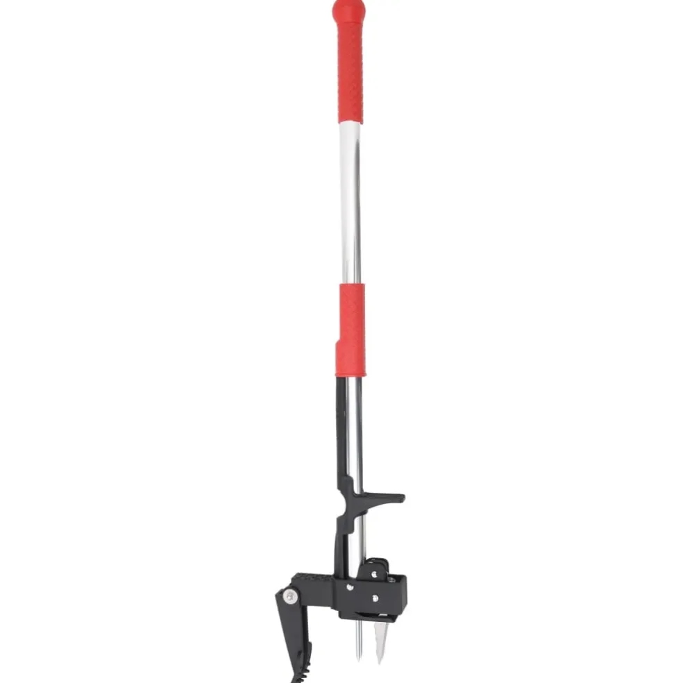 vidaXL Onkruidsteker 99,5 cm geanodiseerd aluminium rood en zilver
