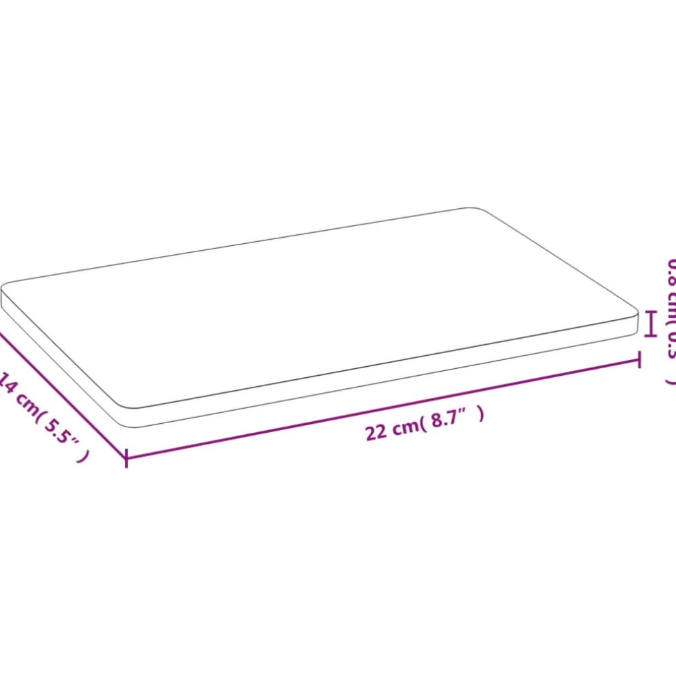 vidaXL Ontbijtborden 6 st 22x14x0,8 cm bamboe
