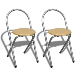 vidaXL Ontbijttafelset met twee stoelen (inklapbaar)