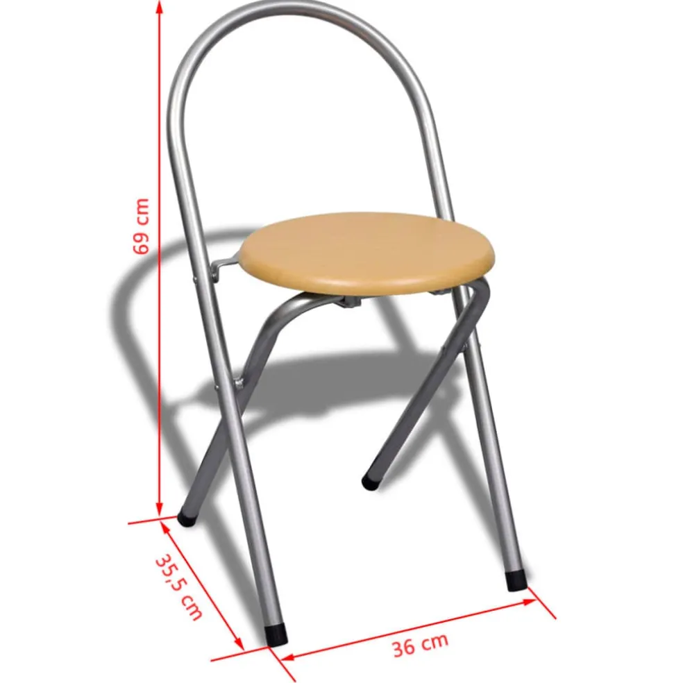 vidaXL Ontbijttafelset met twee stoelen (inklapbaar)