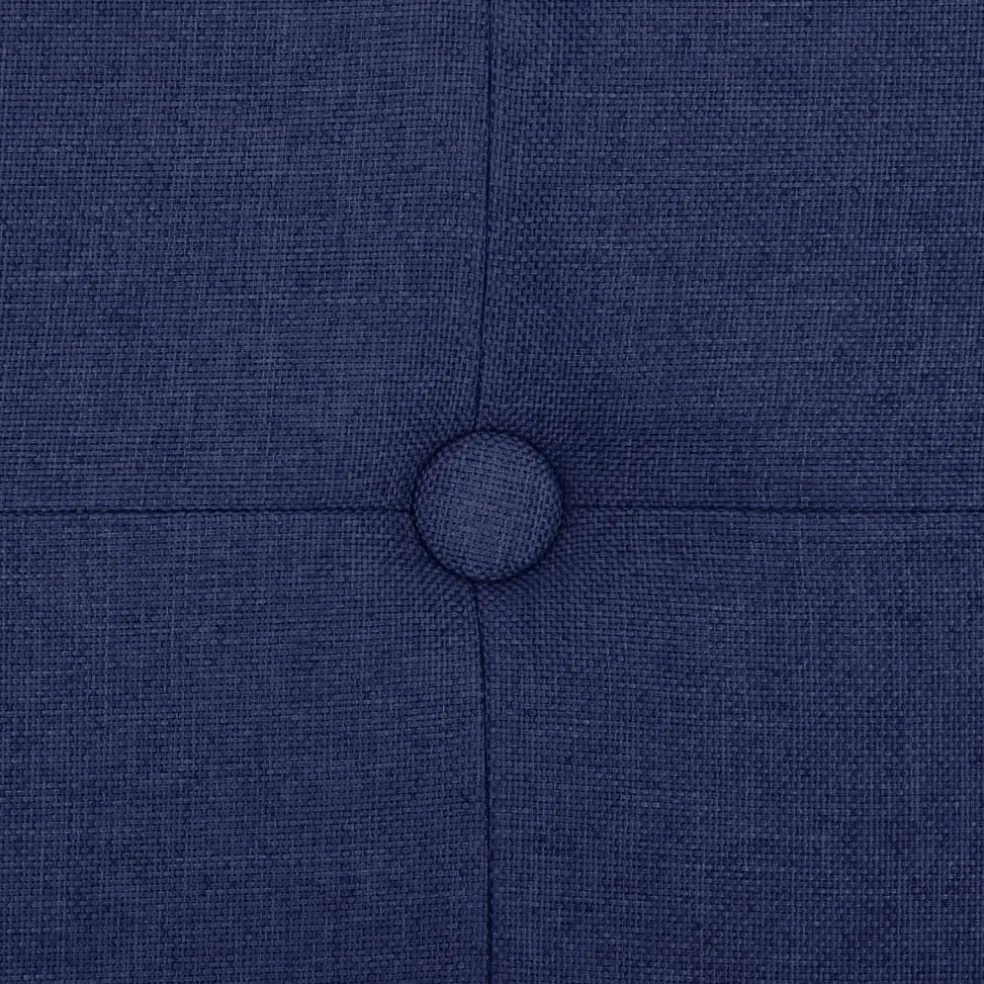 vidaXL Opbergbank inklapbaar kunstlinnen blauw