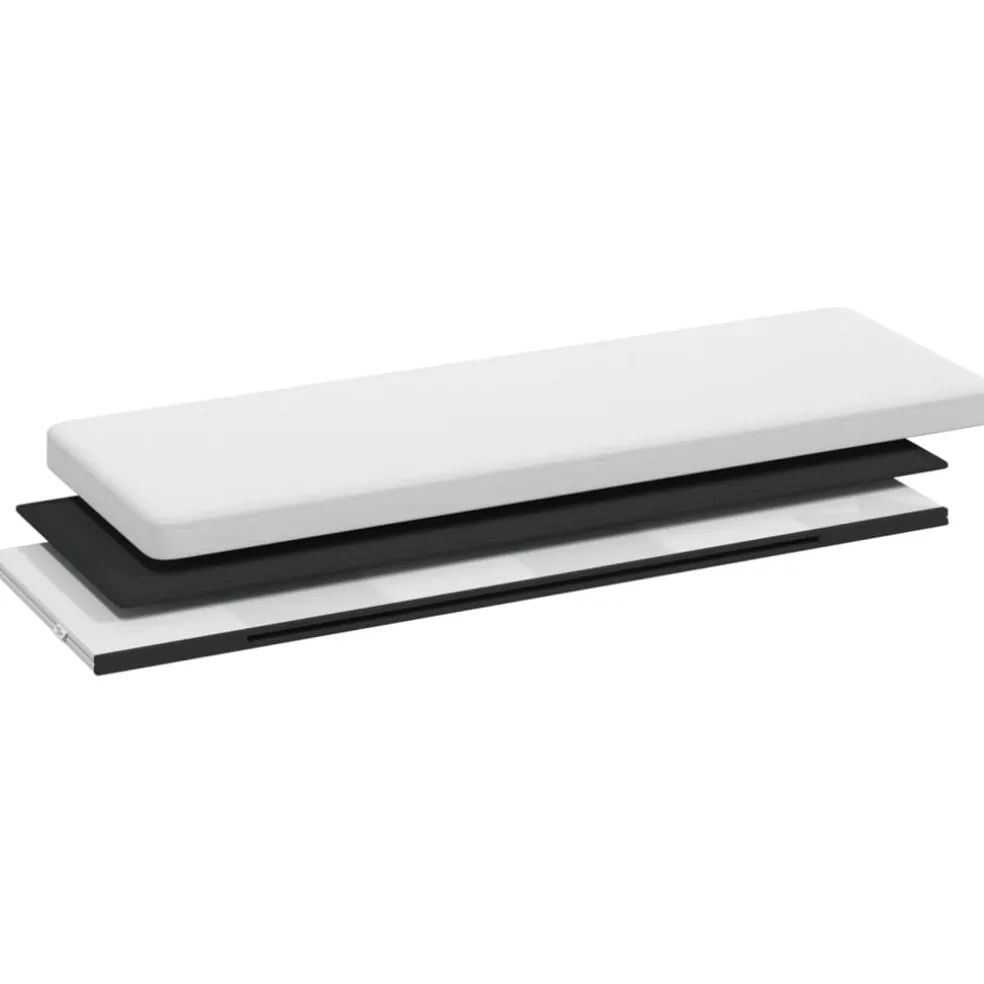 vidaXL Opbergbank inklapbaar PVC wit