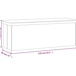vidaXL Opbergbank inklapbaar PVC wit
