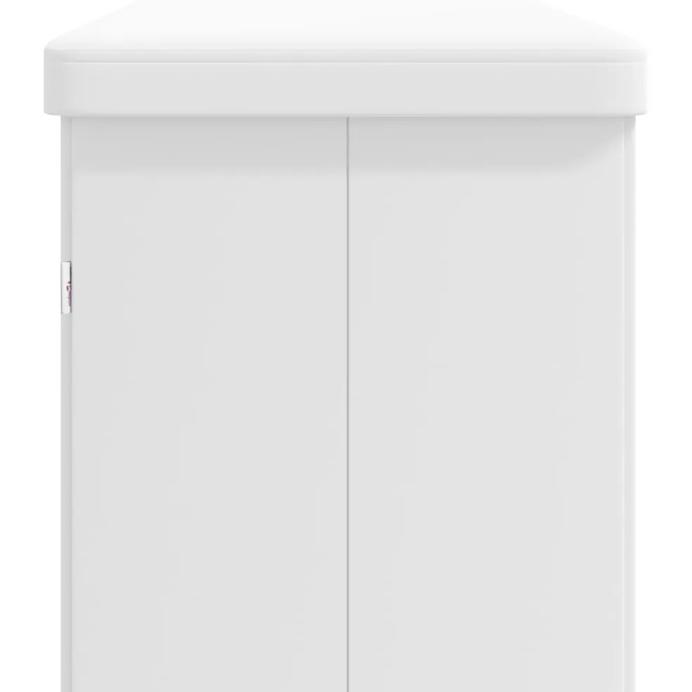 vidaXL Opbergbank inklapbaar PVC wit