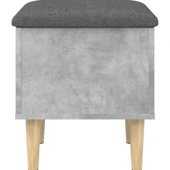 vidaXL Opbergbankje 42x42x46 cm bewerkt hout betongrijs