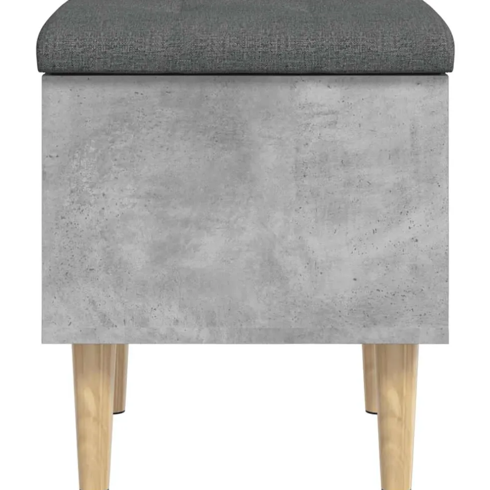 vidaXL Opbergbankje 42x42x46 cm bewerkt hout betongrijs