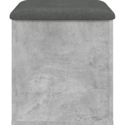 vidaXL Opbergbankje 42x42x45 cm bewerkt hout betongrijs