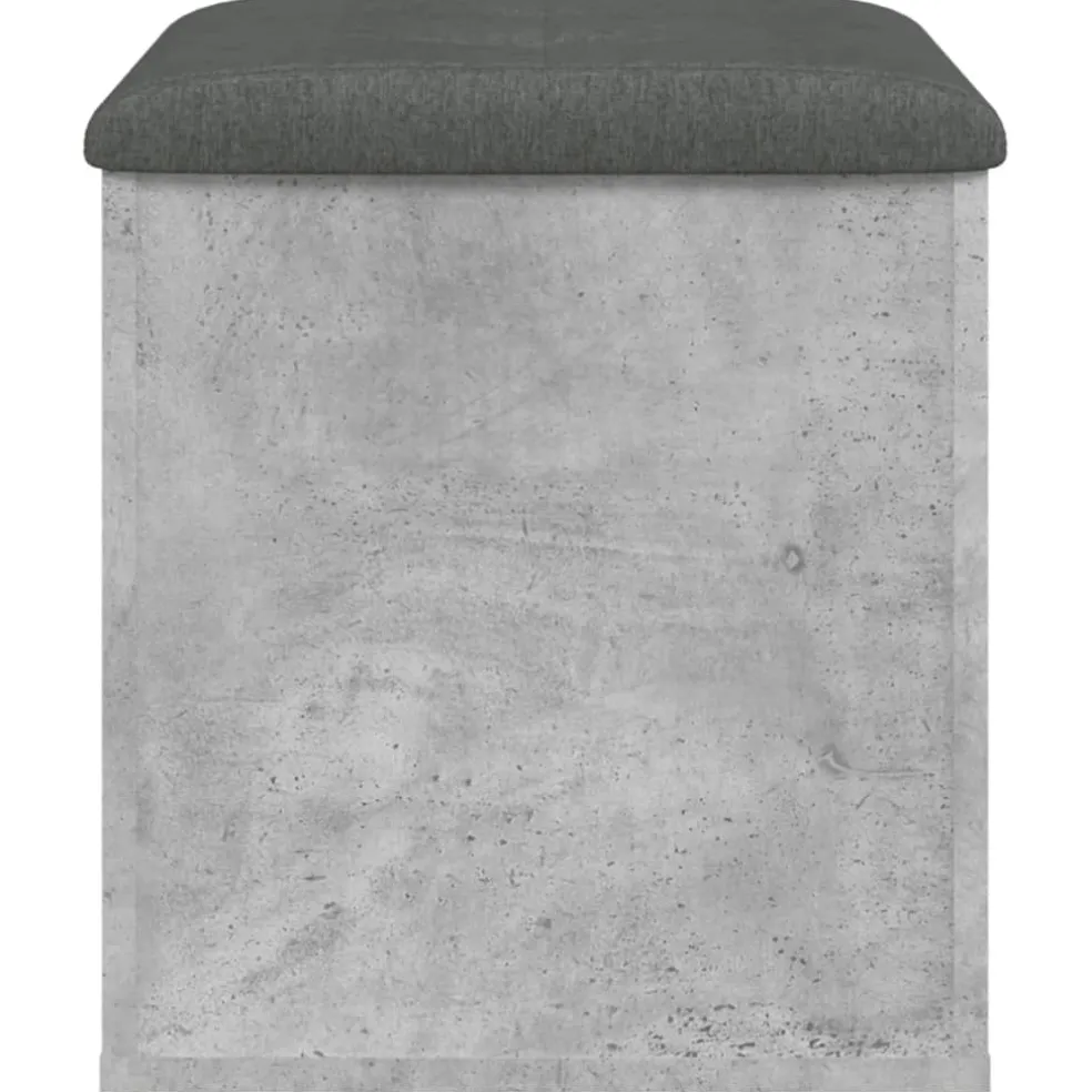 vidaXL Opbergbankje 42x42x45 cm bewerkt hout betongrijs