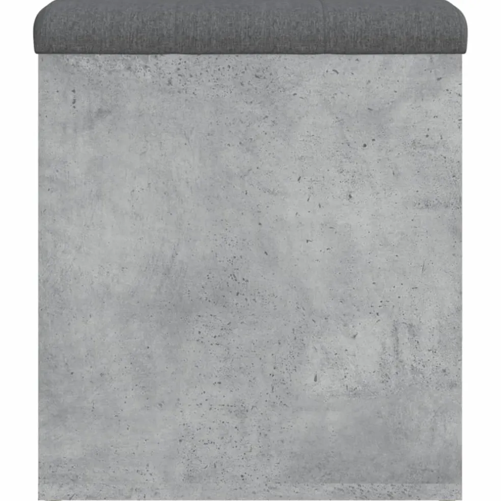 vidaXL Opbergbankje 42x42x45 cm bewerkt hout betongrijs