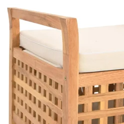 vidaXL Opbergbankje 93x49x49 cm massief walnotenhout
