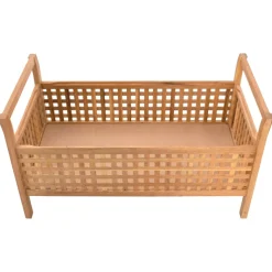 vidaXL Opbergbankje 93x49x49 cm massief walnotenhout