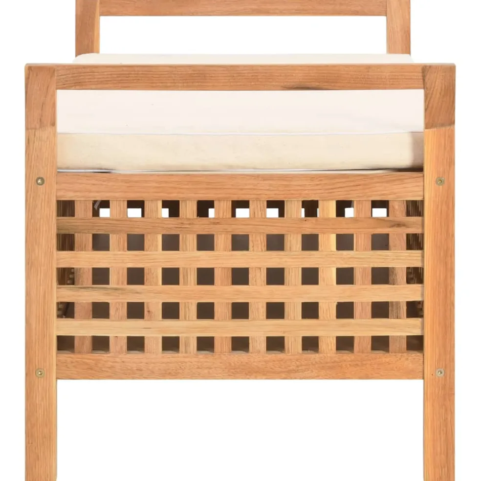vidaXL Opbergbankje 93x49x49 cm massief walnotenhout