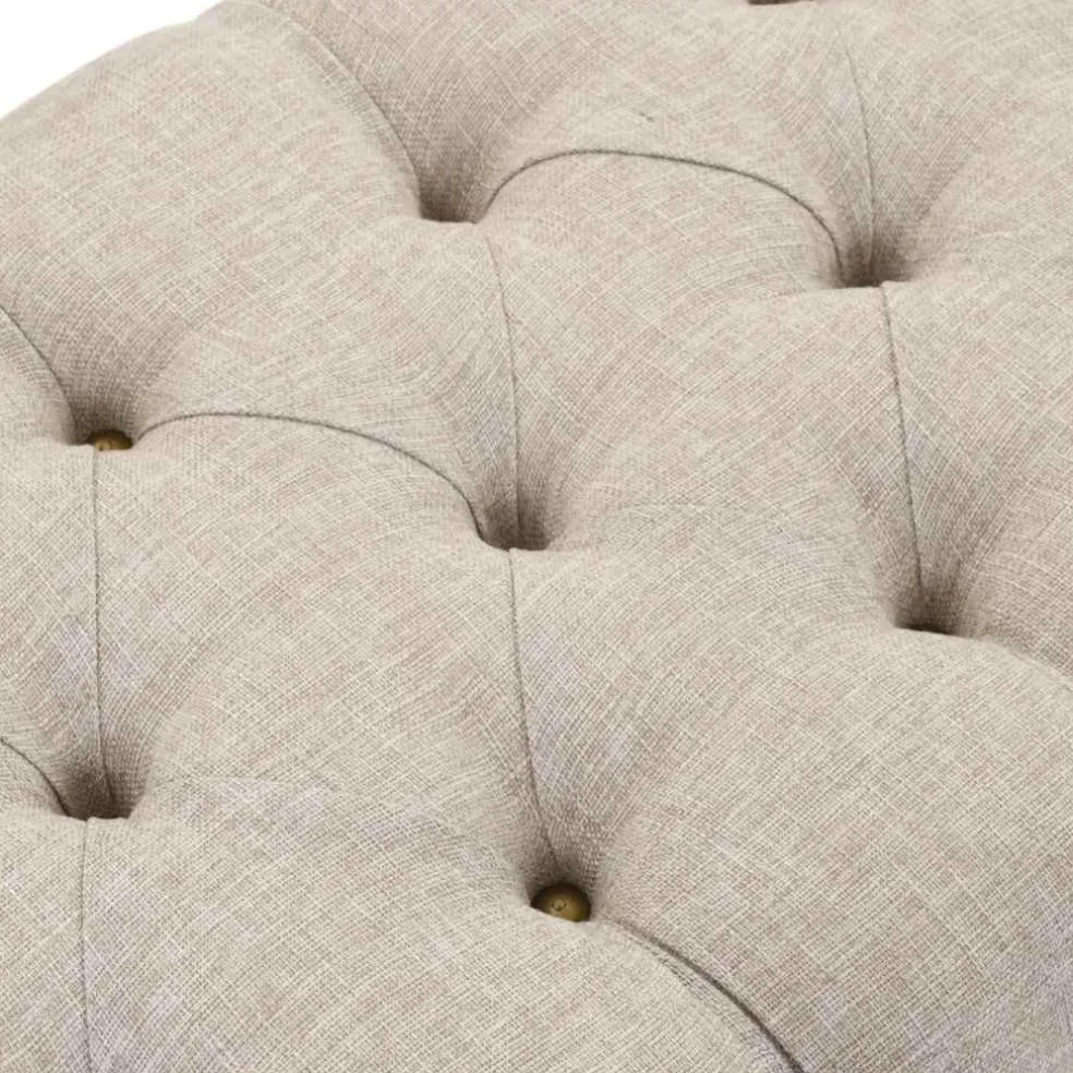 vidaXL Opbergbankje 103x51x44 cm massief hout en stof