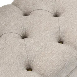 vidaXL Opbergbank met rugleuning 110 cm stof crèmekleurig