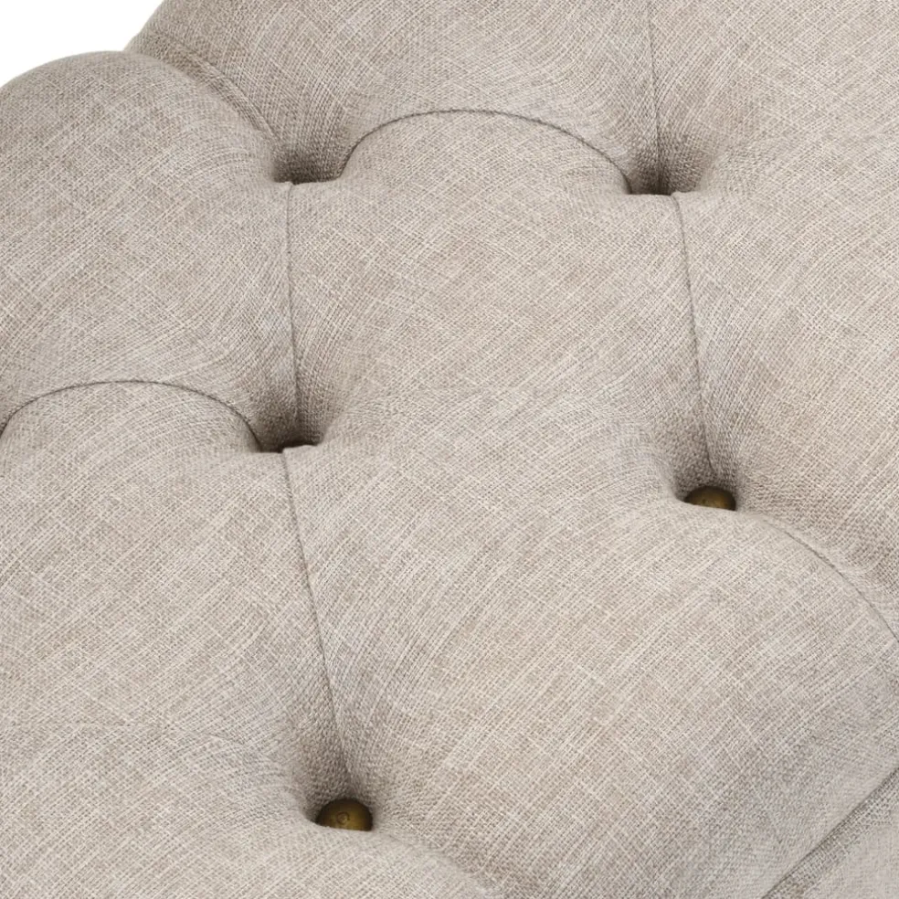 vidaXL Opbergbank met rugleuning 110 cm stof crèmekleurig