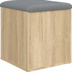 vidaXL Opbergbank Sonoma Eiken 42x42x45 cm Bewerkt Hout