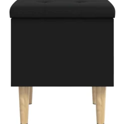 vidaXL Opbergbank 42x42x46 cm bewerkt hout zwart