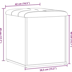 vidaXL Opbergbank 42x42x45 cm bewerkt hout oud houtkleurig