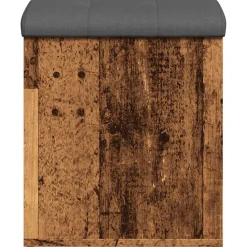 vidaXL Opbergbank 42x42x45 cm bewerkt hout oud houtkleurig