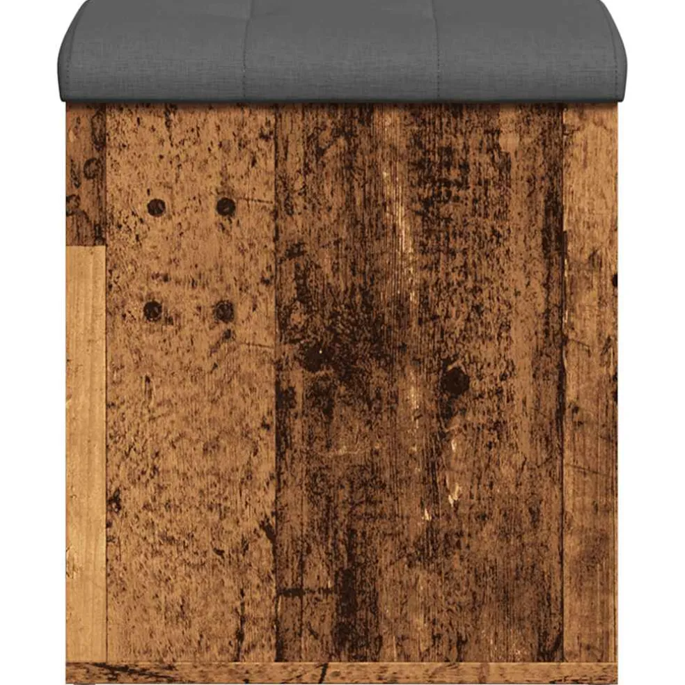 vidaXL Opbergbank 42x42x45 cm bewerkt hout oud houtkleurig