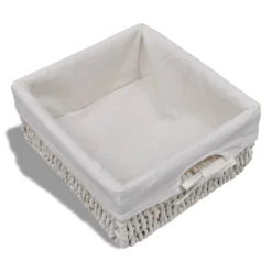 vidaXL Opbergbank 62x33x42 cm paulowniahout wit