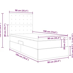 vidaXL Opbergbed met LED met hoofdeinde Zwart 90 x 190 cm Nep Leer