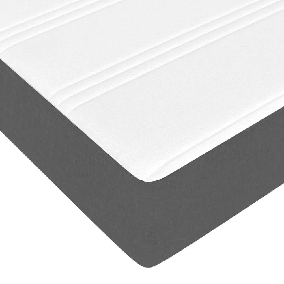 vidaXL Opbergbed met matras Donkergrijs 90 x 190 cm Polyester