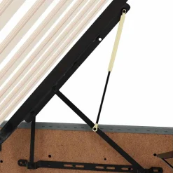 vidaXL Opbergbed met matras Donkergrijs 90 x 190 cm Polyester