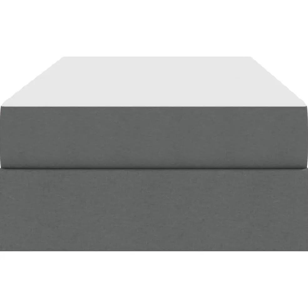 vidaXL Opbergbed met matras Donkergrijs 90 x 190 cm Polyester