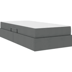 vidaXL Opbergbed met matras Donkergrijs 90 x 190 cm Polyester