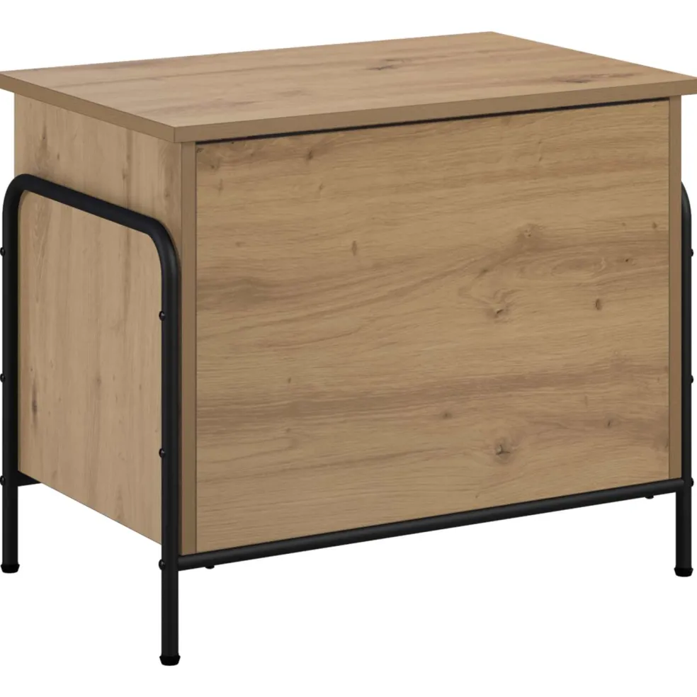 vidaXL Opbergbox Artisanaal eiken 80 x 40 x 49,5 cm Bewerkt hout