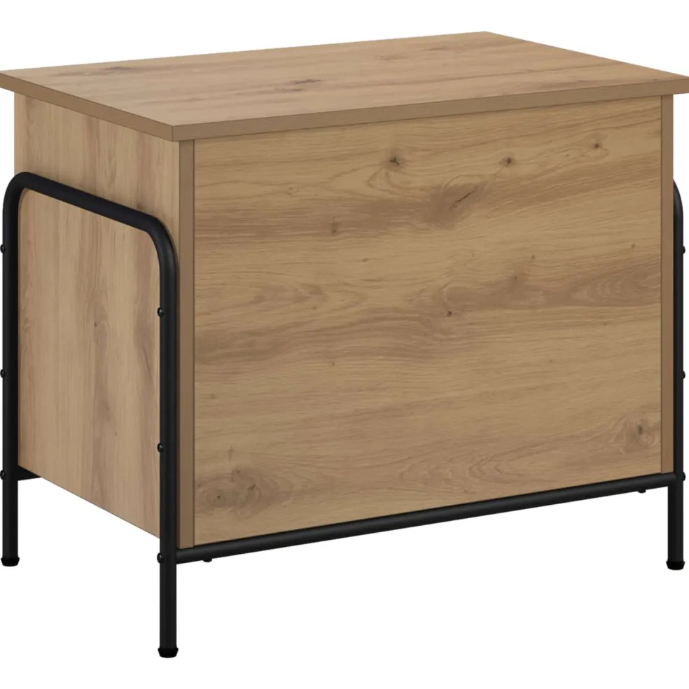 vidaXL Opbergbox Artisanaal eiken 80 x 40 x 49,5 cm Bewerkt hout