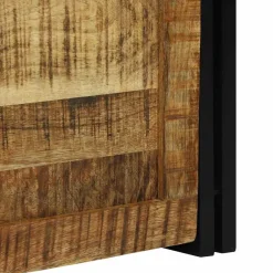 vidaXL Opbergbox Bruin en zwart 50 x 50 x 50 cm Ruw Mango Hout