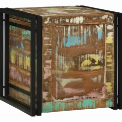 vidaXL Opbergbox Bruin en zwart 50 x 50 x 50 cm
