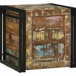 vidaXL Opbergbox Bruin en zwart 50 x 50 x 50 cm