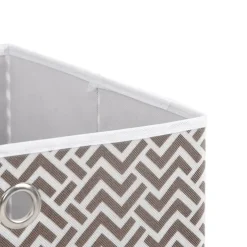 vidaXL Opbergboxen 4 st inklapbaar 32x32x32 cm ongeweven stof bruin