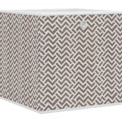 vidaXL Opbergboxen 4 st inklapbaar 32x32x32 cm ongeweven stof bruin