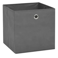 vidaXL Opbergboxen 4 st 32x32x32 cm nonwoven stof grijs