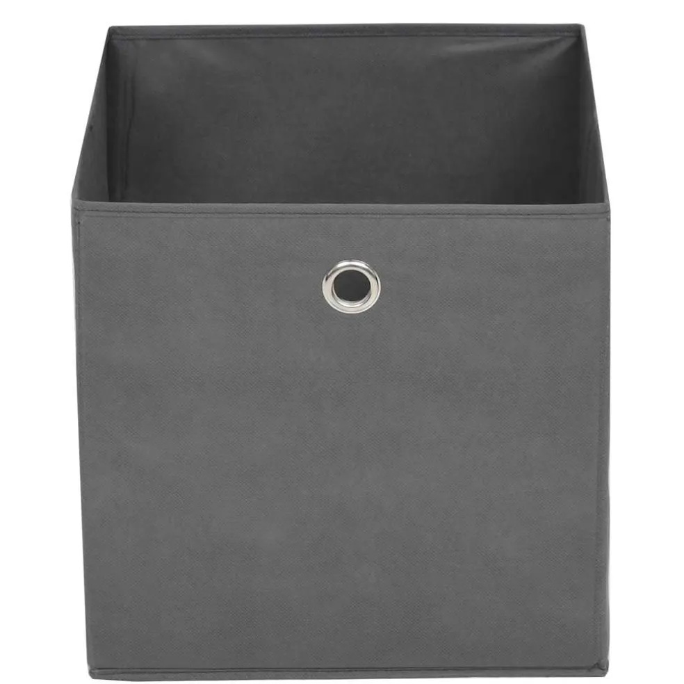 vidaXL Opbergboxen 4 st 32x32x32 cm nonwoven stof grijs